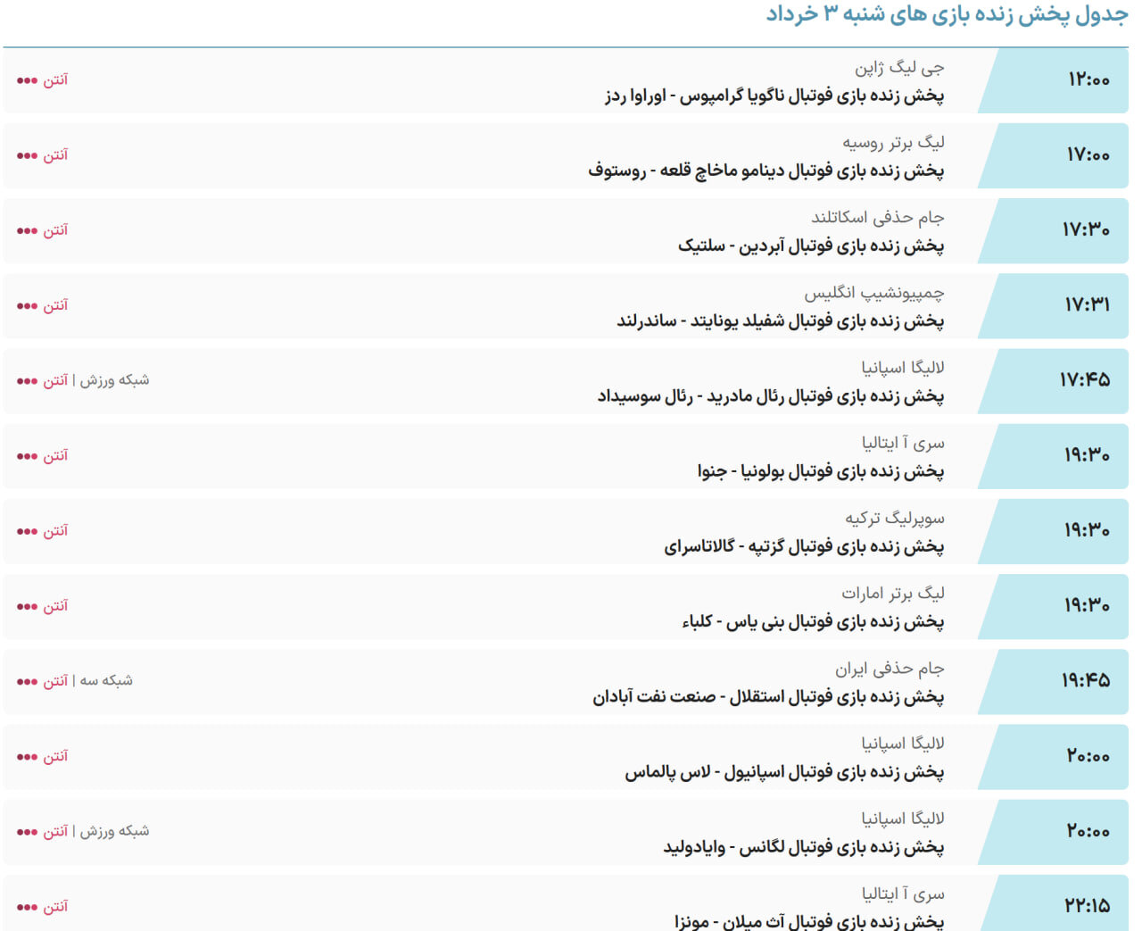 ساعت بازی استقلال و صنعت نفت آبادان +ترکیب احتمالی