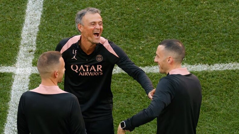 خوشحالی انریکه در فینال لیگ قهرمانان