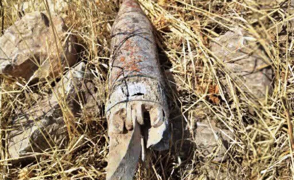 کشف گلوله توپ جنگی در سرپل‌ذهاب