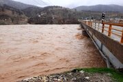 خروش رودخانهٔ فنوج پس‌از چند ماه خشکسالی در سیستان و بلوچستان