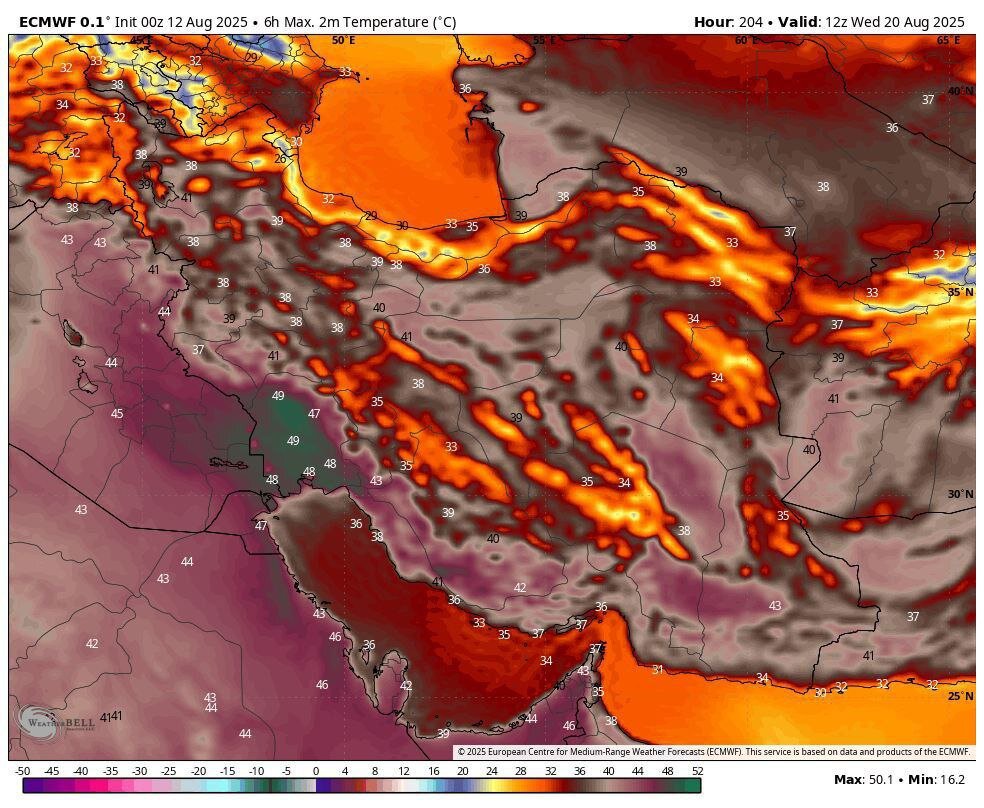 موج گرمای شدید و نگرانکننده؛ جنوب همچنان میسوزد +نقشه هواشناسی