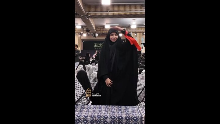 تکرار پویش زوار اربعین توسط دانشجویان در بیت رهبری؛ موشک‌هایی اسرائیل را نابود کردند +ویدیو