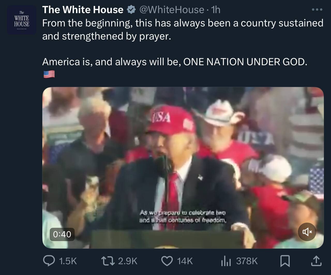 کاخ سفید با انتشار یک توییت درباره ترامپ جنجال بهپا کرد +عکس