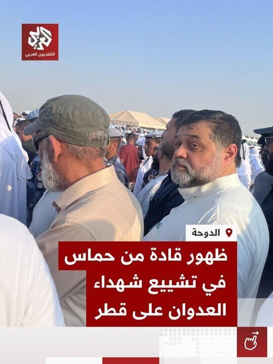 حضور رهبران حماس در خاکسپاری شهدا