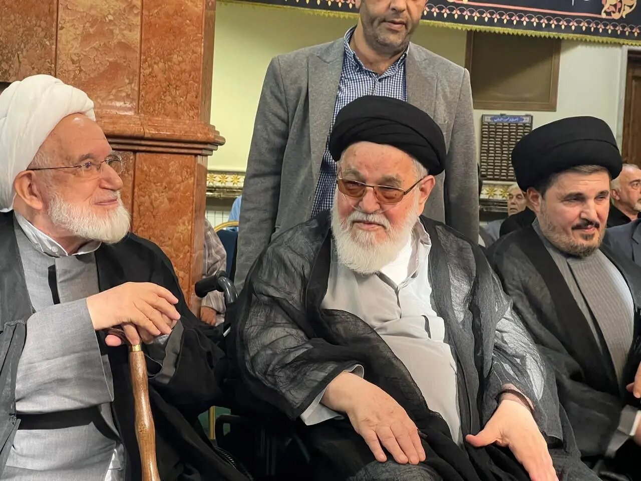 تصاویری جدید از کروبی در مراسم مرحوم جماعتی منتشر شد