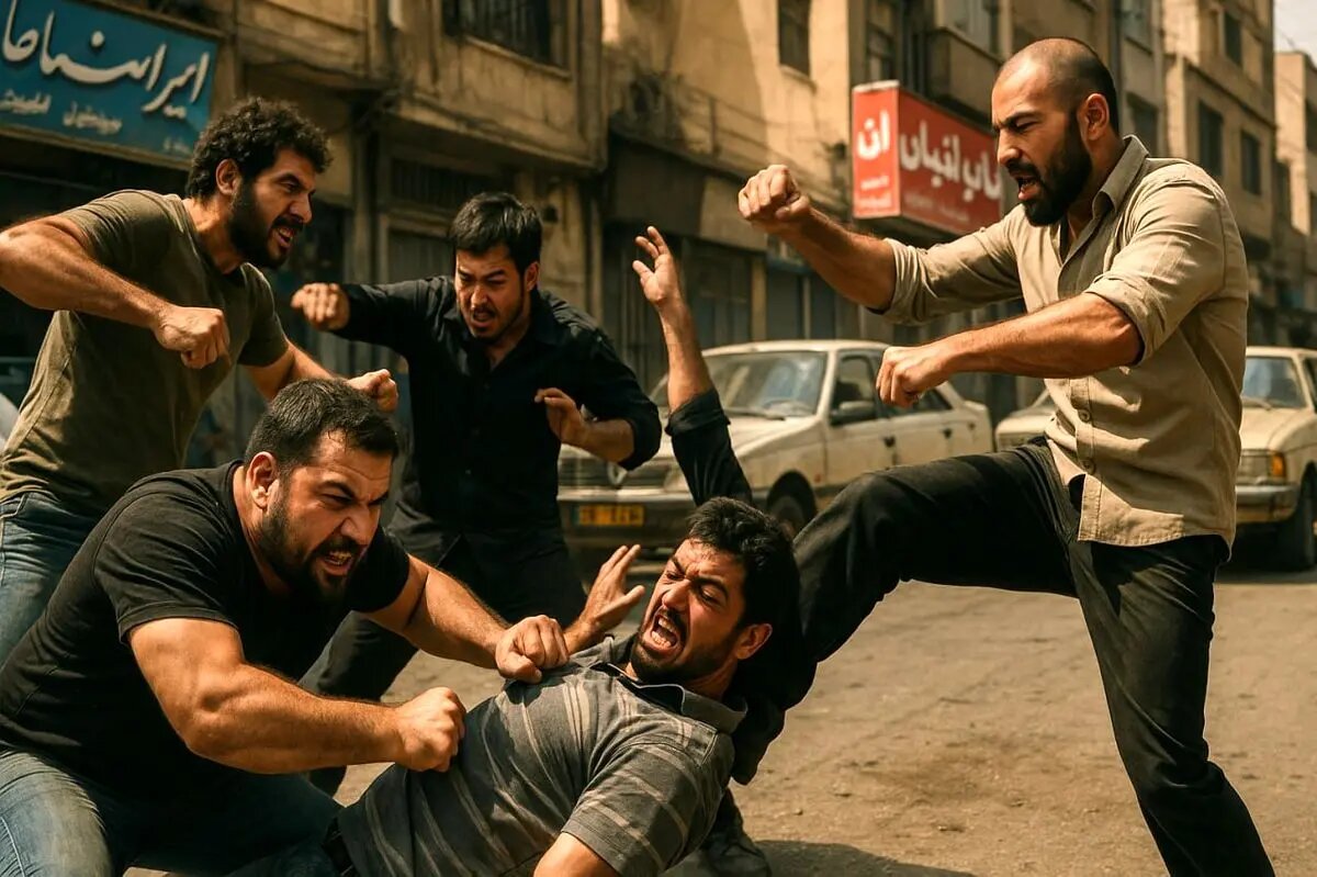 لحظه هجوم اوباش در نسیم‌شهر