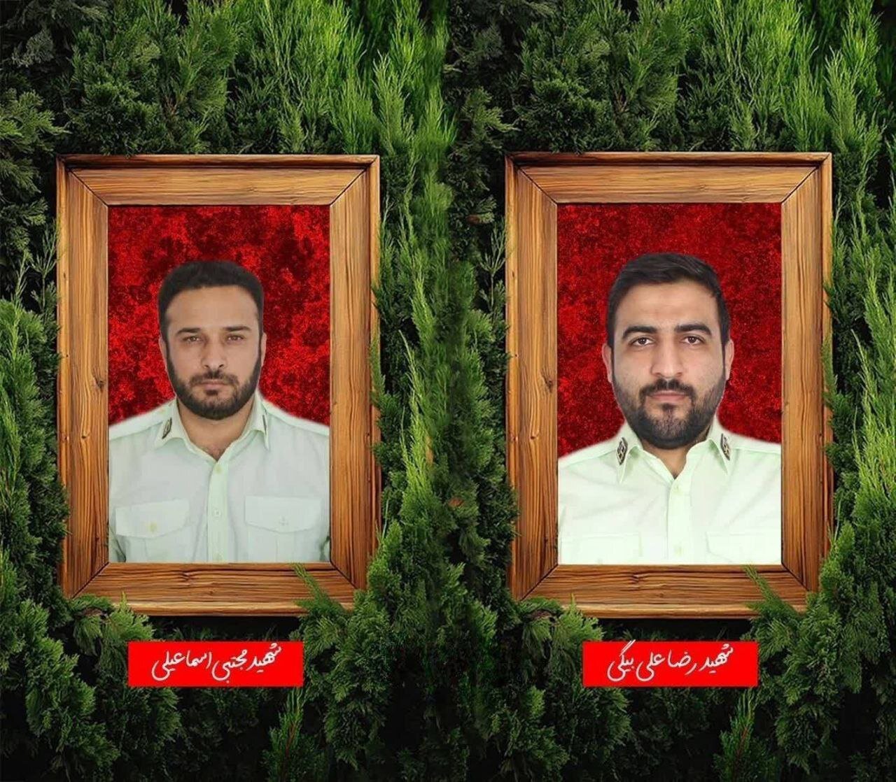 اولین تصاویر از ۲ مامور پلیسی که امروز به شهادت رسیدند
