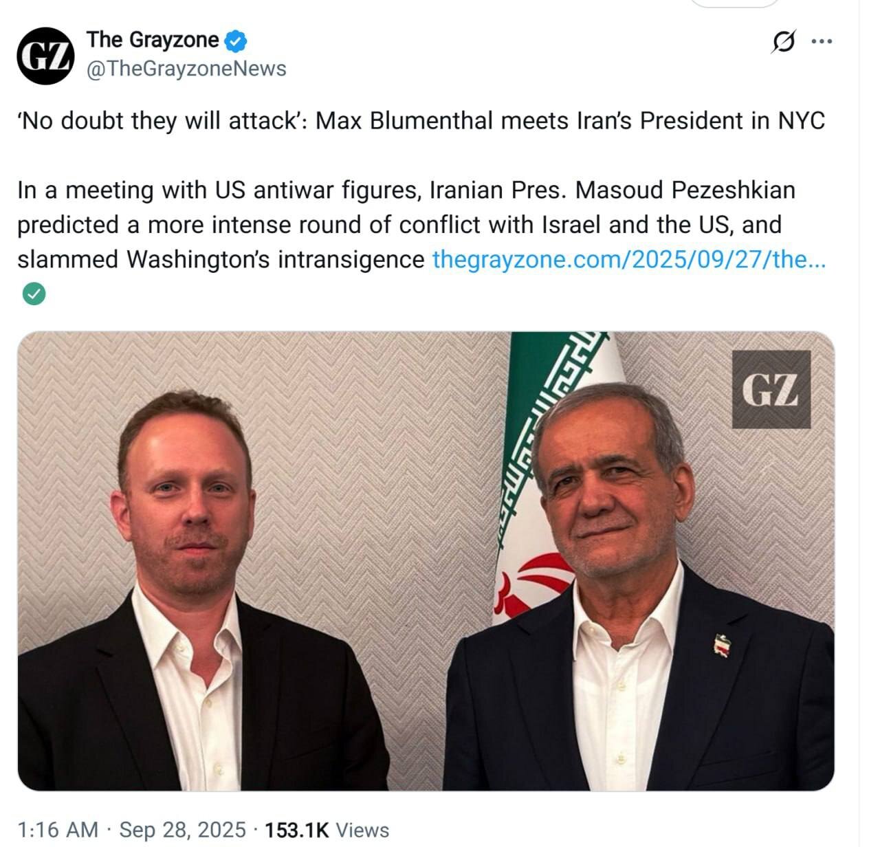 ادعای خبرنگار آمریکایی از قول پزشکیان