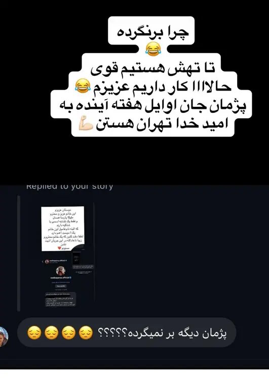 استوری خبرساز مامک جمشیدی؛ تاریخ بازگشت پژمان جمشیدی به ایران مشخص شد