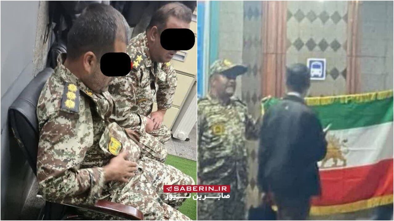 ماجرای حضور نظامیها در متروی تهران با پرچم شیر و خورشید چیست؟ +عکس