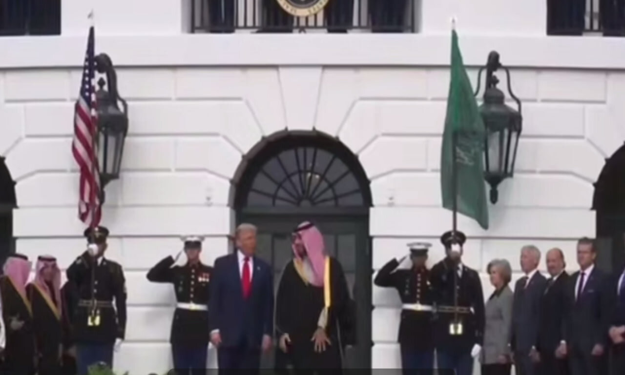 ویدیو| استقبال ویژه ترامپ از بن‌سلمان در کاخ سفید