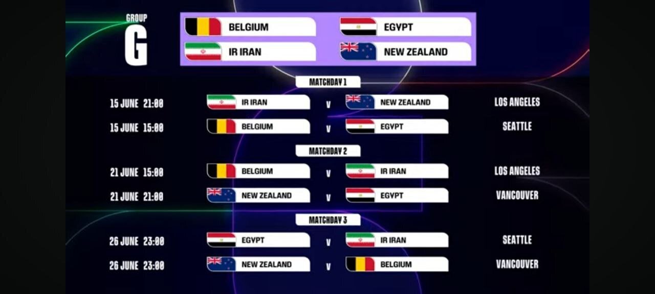 زمان و ساعت بازیهای تیم ملی در جامجهانی؛ ساعت ۰۴:۳۰ صبح پای تلویزیون باشید