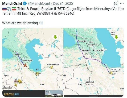 ادعای پروازهای پنهانی روس‌ها به تهران و تبریز