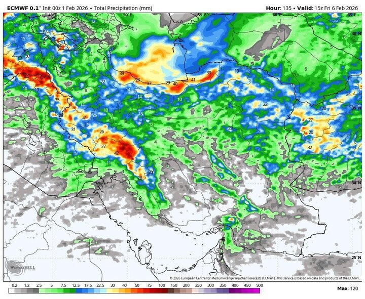 ورود سامانه بارشی جدید به کشور: بارش برف و باران شدید در راه است