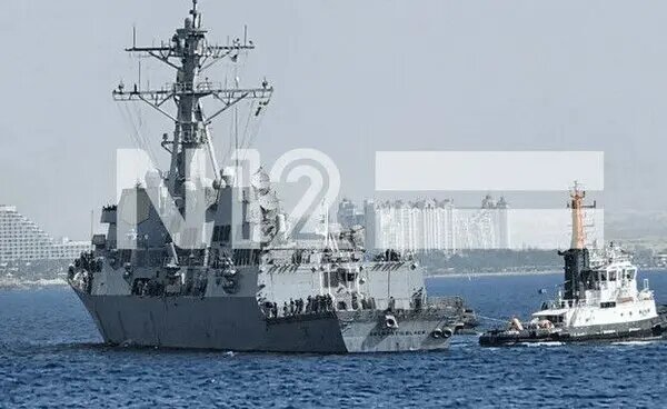 ناوشکن آمریکایی سواحل اسرائیل را ترک کرد