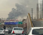 ویدیو| آتش‌سوزی گسترده در غرب تهران