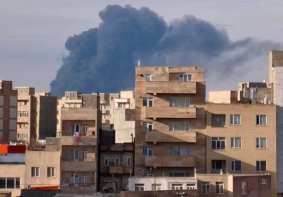 ویدیو| آتش‌سوزی مهیب در سردخانه جاده اردبیل-مغان