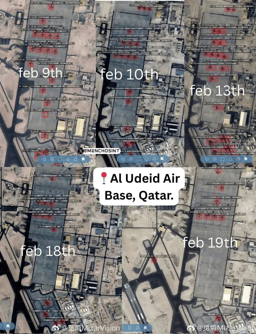 آمریکا عمده تجهیزات خود را از پایگاه العدید قطر خارج کرد