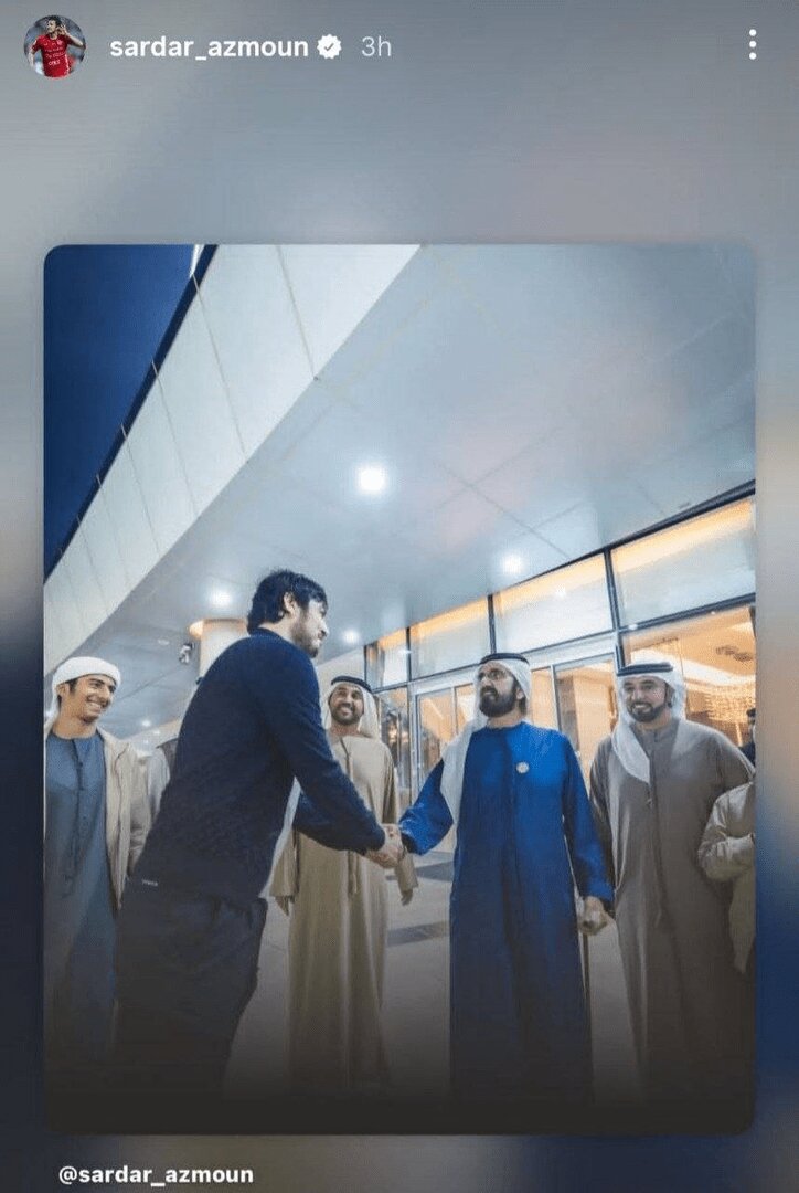 سردار آزمون از تیم ملی اخراج شد/ استوری مهاجم ایرانی در ستایش حاکمان اماراتی +عکس