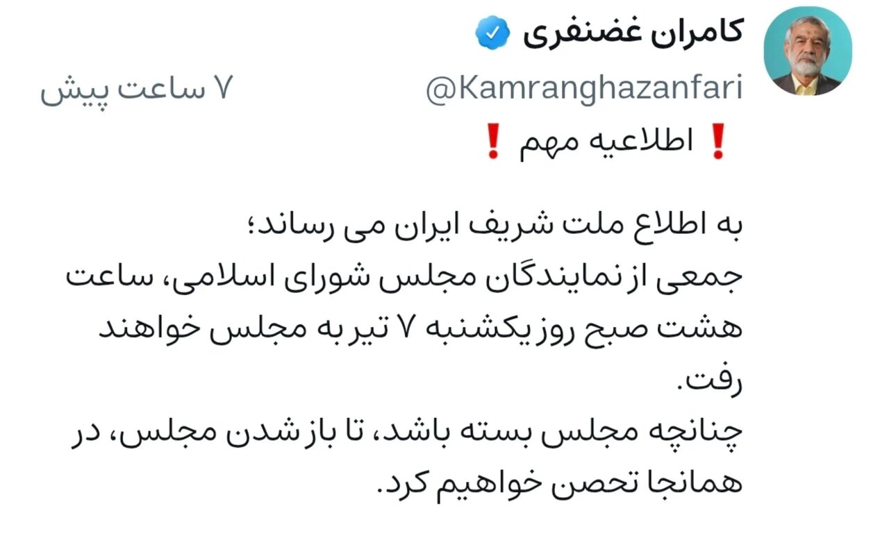 تیم رسایی برای تحصن مقابل مجلس تکمیل شد
