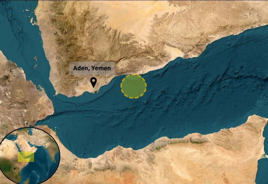 وقوع یک حادثه دریایی در شرق عدن در یمن