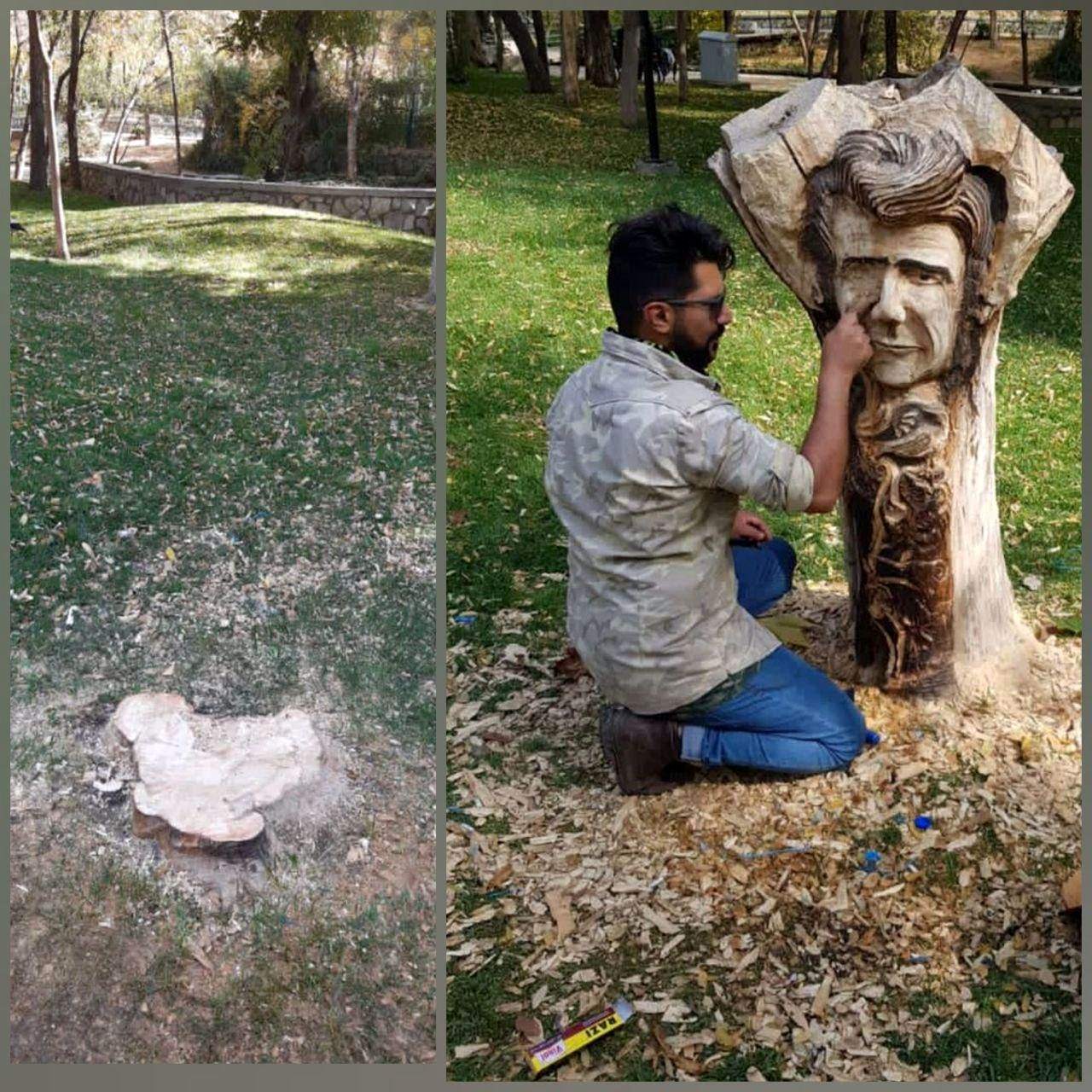 تندیس شجریان در مشهد نابود شد+عکس