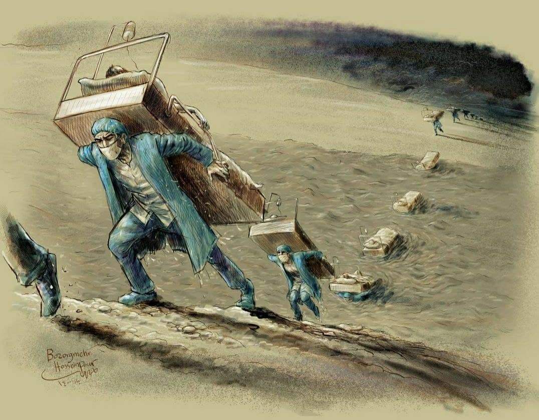 ببینید: تمام بار کرونا بر دوش کادر درمان