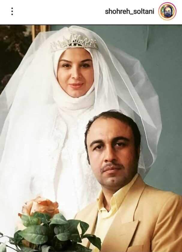 شهره سلطانی با لباس عروس در کنار رضا عطاران