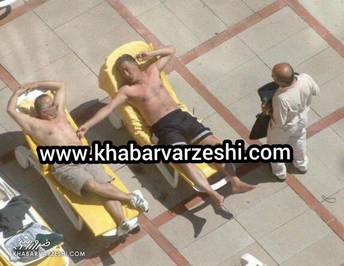 ناصر حجازی در استخر هتل شرایتون +عکس ناصر حجازی در استخر هتل شرایتون +عکس