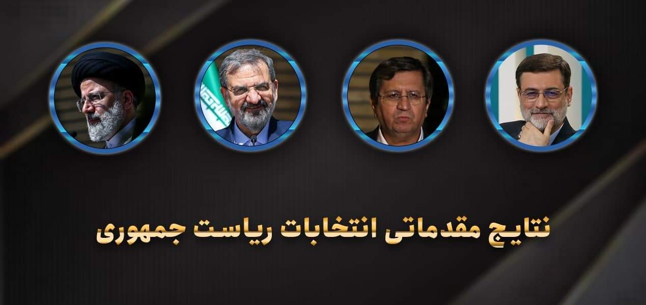 نتایج اولیه شمارش آرای انتخابات اعلام شد: رئیسی هشتمین رئیسجمهور ایران نتایج اولیه شمارش آرای انتخابات اعلام شد: رئیسی هشتمین رئیسجمهور ایران