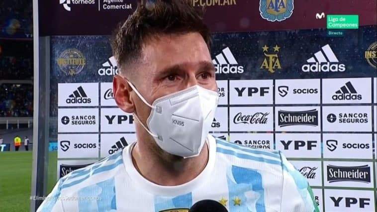 ویدئو| اشک‌های مسی بعد از هت‌تریک تاریخی