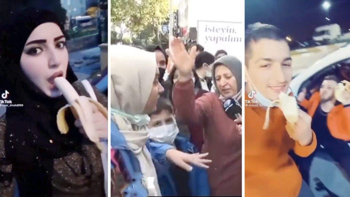 اخراج مهاجران به دلیل انتشار فیلم موز خوردن! +عکس اخراج مهاجران به دلیل انتشار فیلم موز خوردن! +عکس