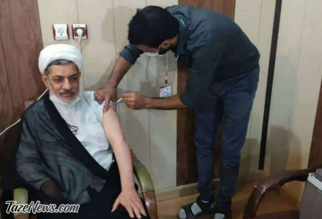 منبری مشهور هم واکسن زد +عکس