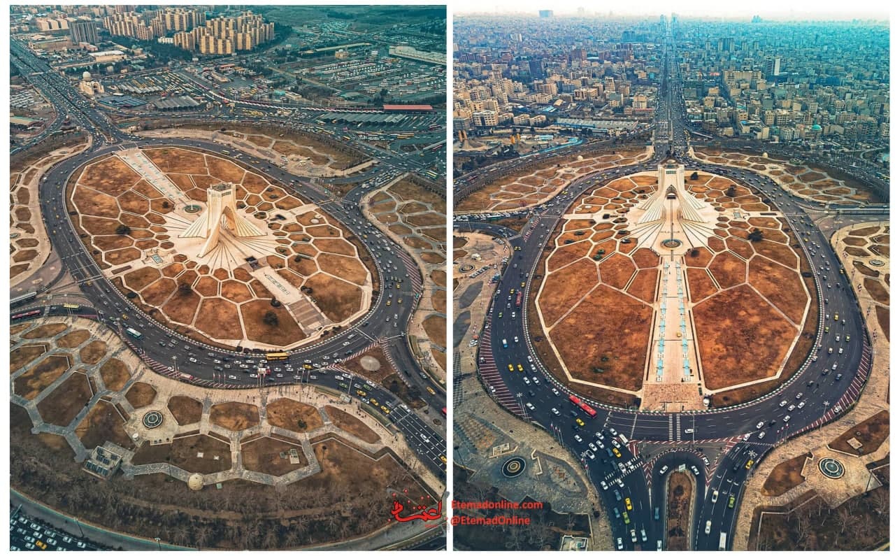 عکس| میدان آزادی از دوربین عکاس هنگ‌کنگی