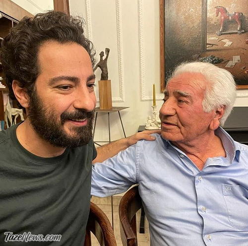 عکسی از نوید محمدزاده در کنار پدرش