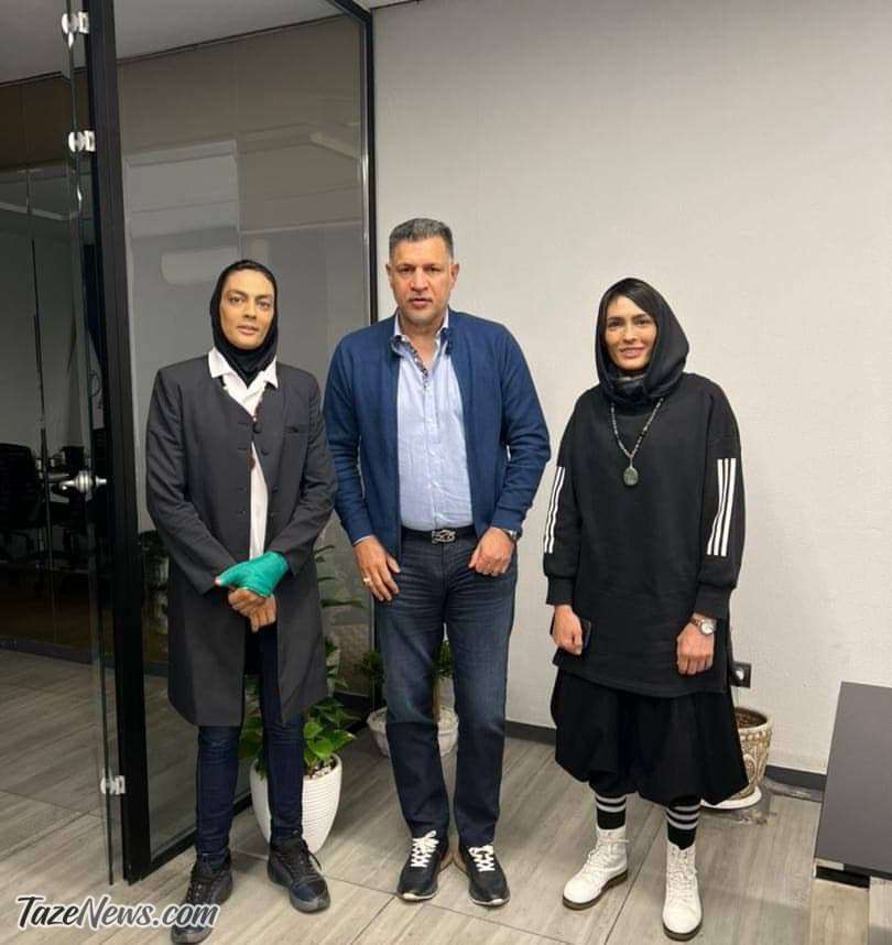 عکس| دیدار علی دایی با خواهران منصوریان؛ خبرهای خوب در راه است