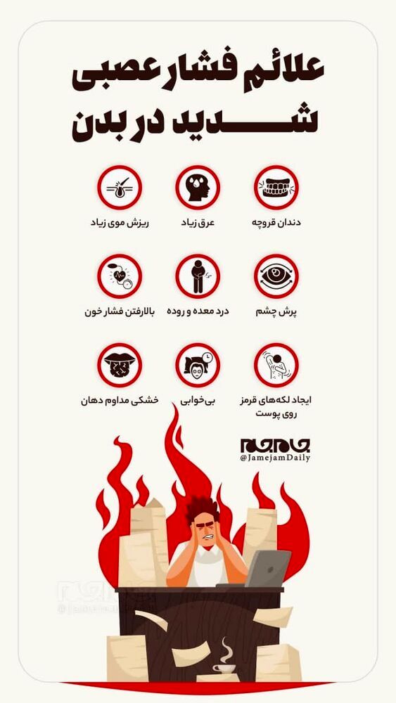 عکس| فشار عصبی شدید این بلاها را سر بدن شما میآورد عکس| فشار عصبی شدید این بلاها را سر بدن شما میآورد