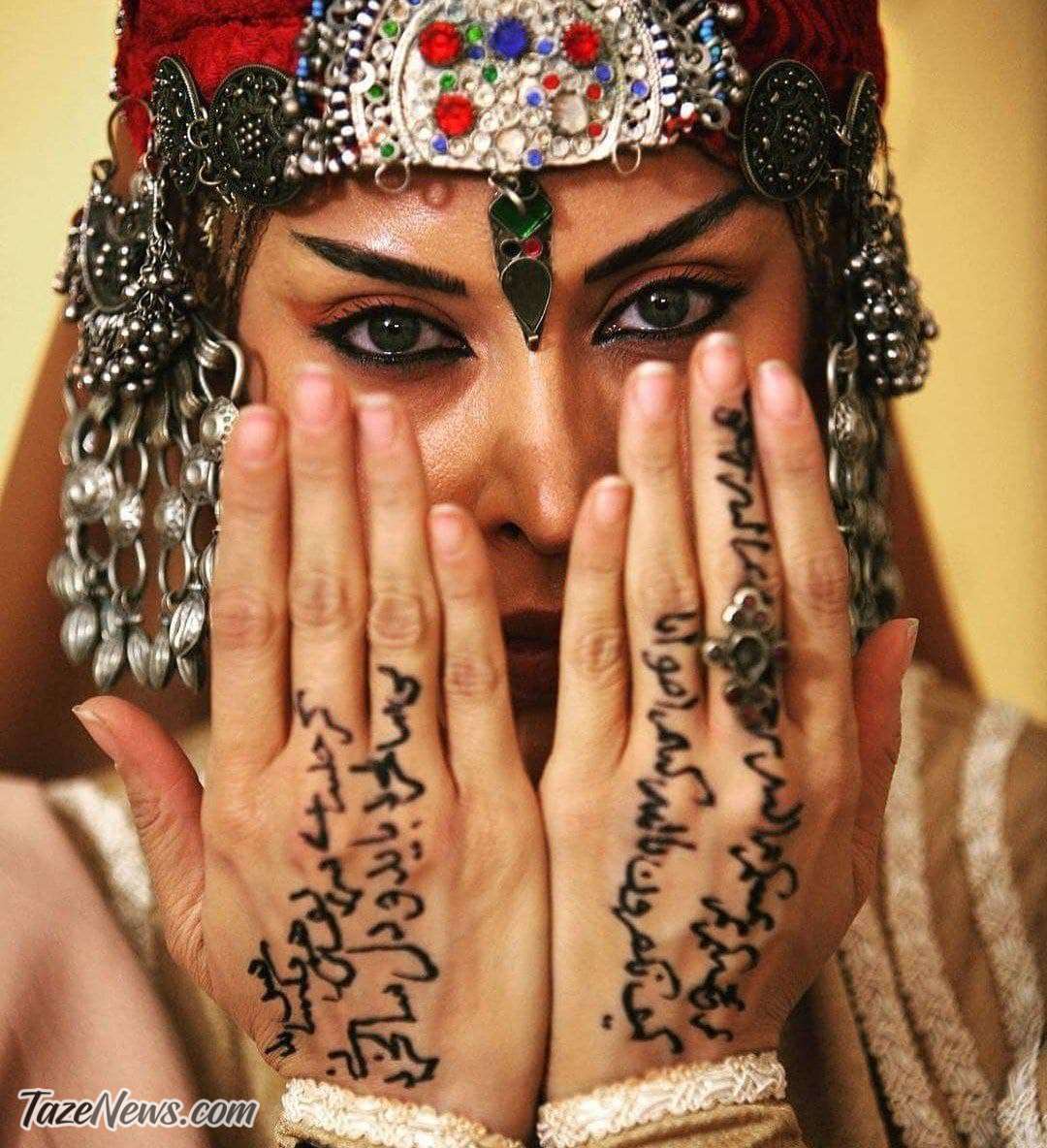 عکس| آرایش عجیب و غریب خانم بازیگر در فیلم آتش سبز!