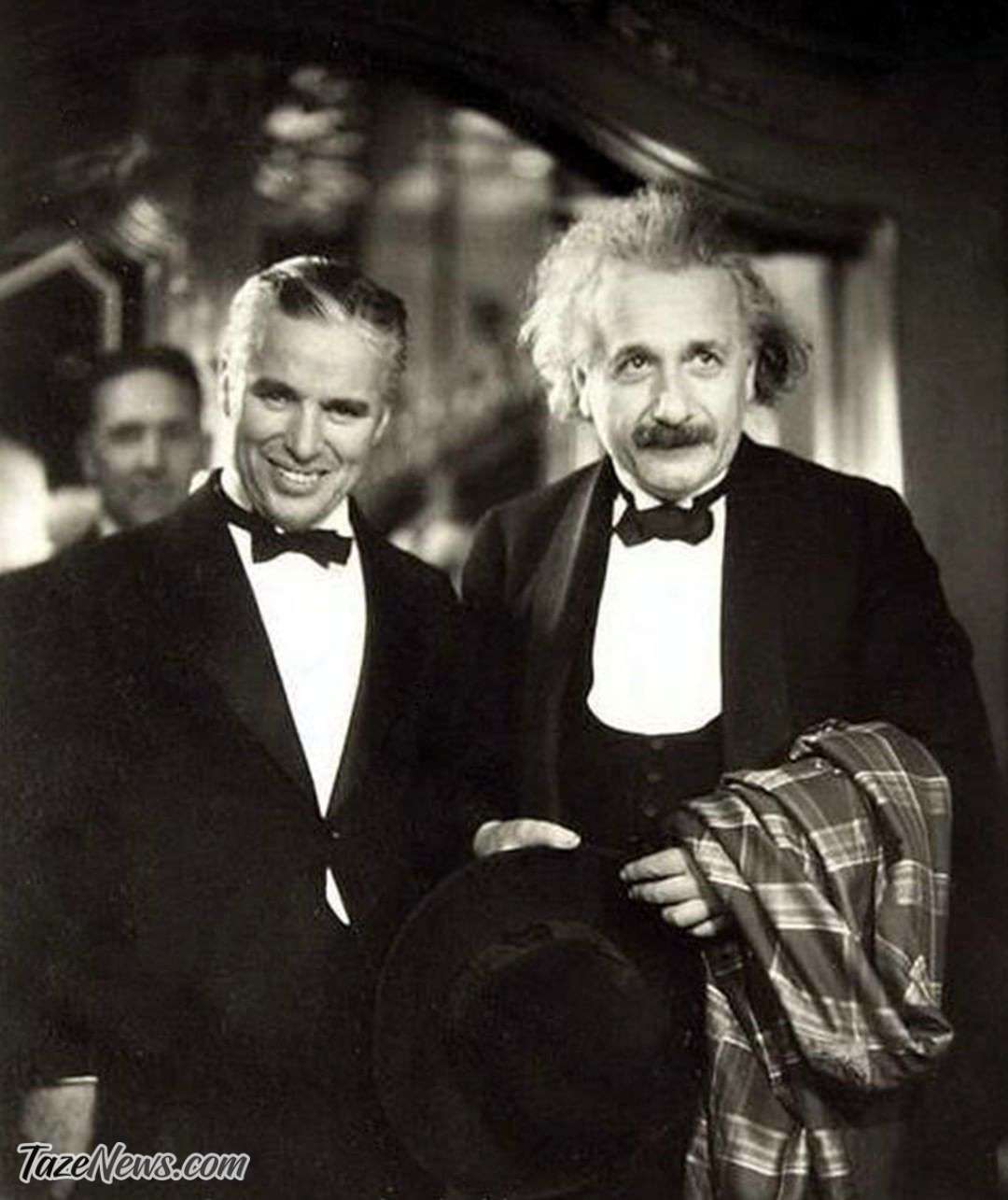 تصاویری تاریخی و کمیاب از انیشتین و چارلی چاپلین در تئاتر