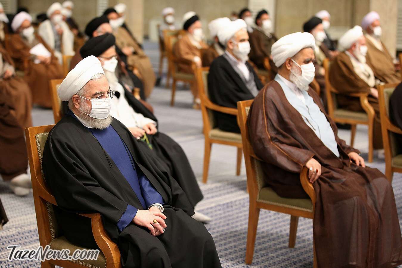 تصاویر| حضور حسن روحانی در دیدار اعضای خبرگان با رهبر انقلاب