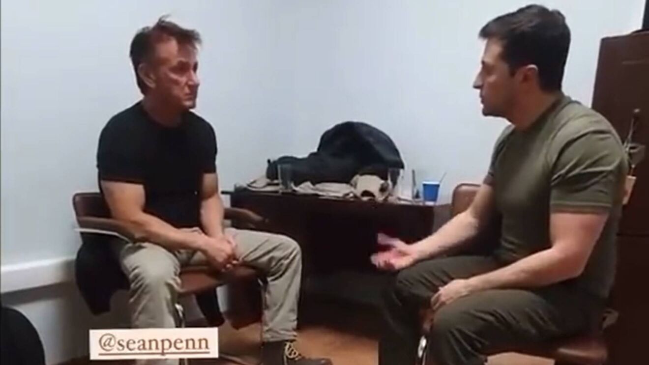 شان پن: شجاعت و عشق زلنسکی برای دنیای مدرن تازگی دارد +عکس