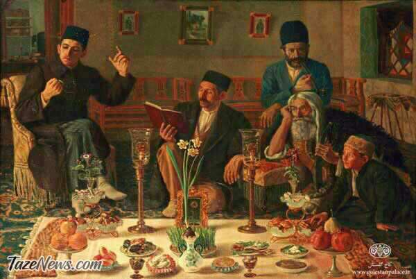 عکس| سفره هفت‌سین در زمان قاجار؛ خبری از ماهی نیست!