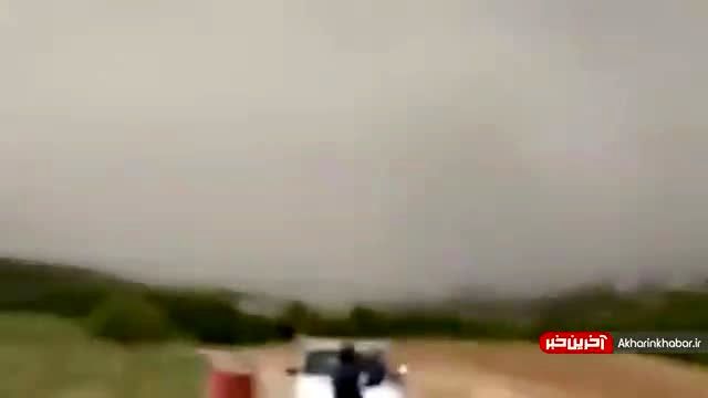 ویدئو|  ورود توده عظیم گردوغبار در کرمانشاه