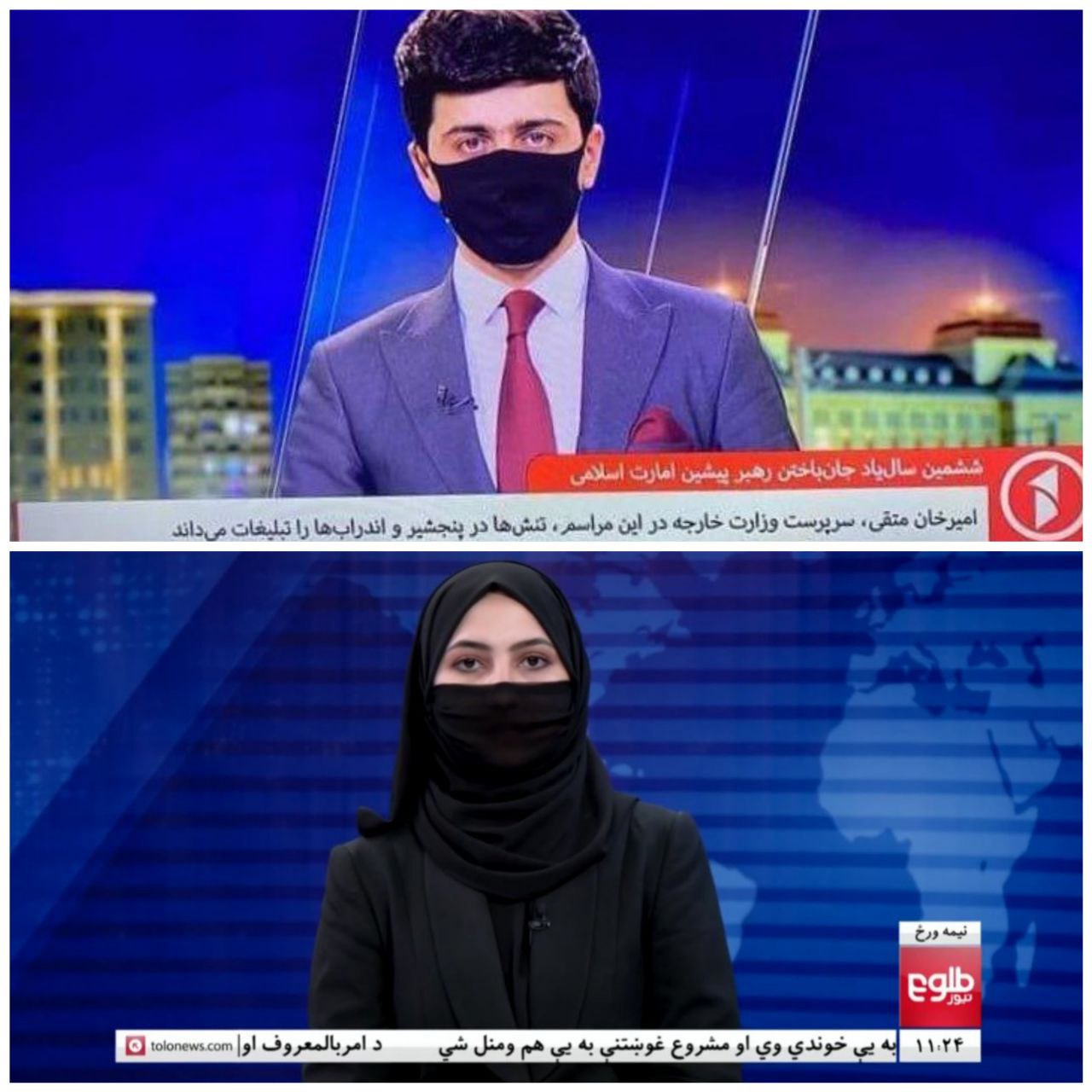 عکس| حمایت جالب مجریان مرد از مجریان زن تلویزیون