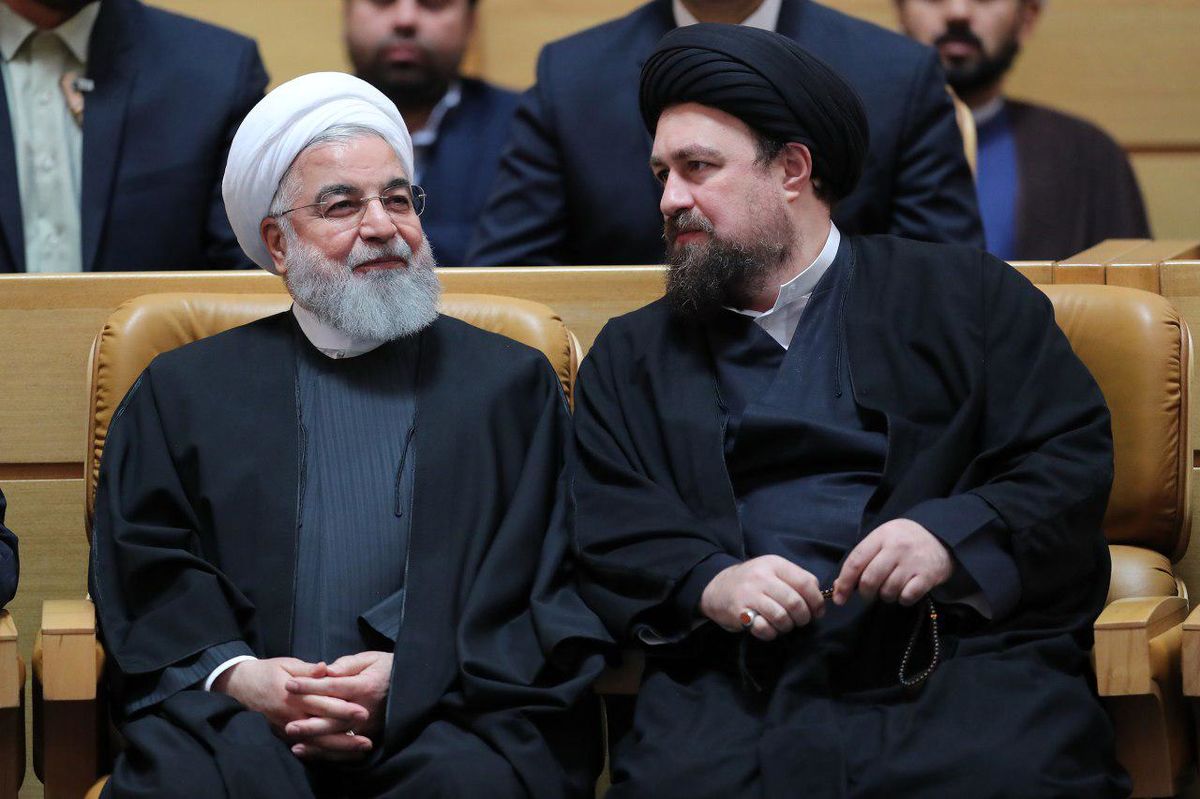 خاتمی، حسن خمینی و روحانی در جلسه ولنجک