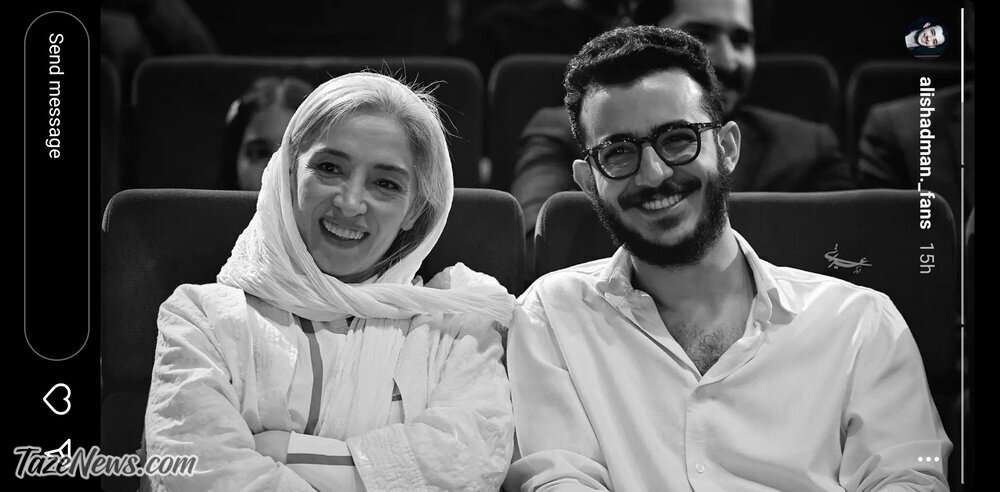 تصویری از علی شادمان کنار پانته‌آ پناهی‌ها