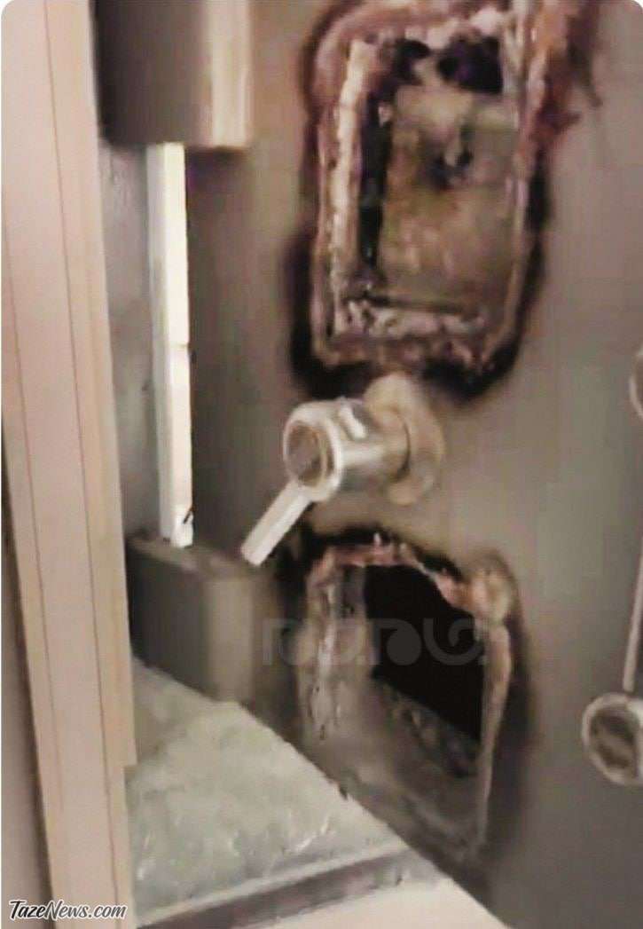 تصاویر لو رفته از محل سرقت صندوق امانات بانک ملی‌‌