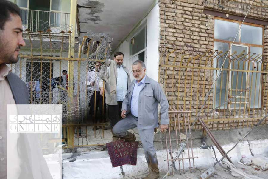 آقای زاکانی! راضی نبودیم به‌خاطر یک سیل کت‌وشلوارتان کثیف شود! +تصاویر