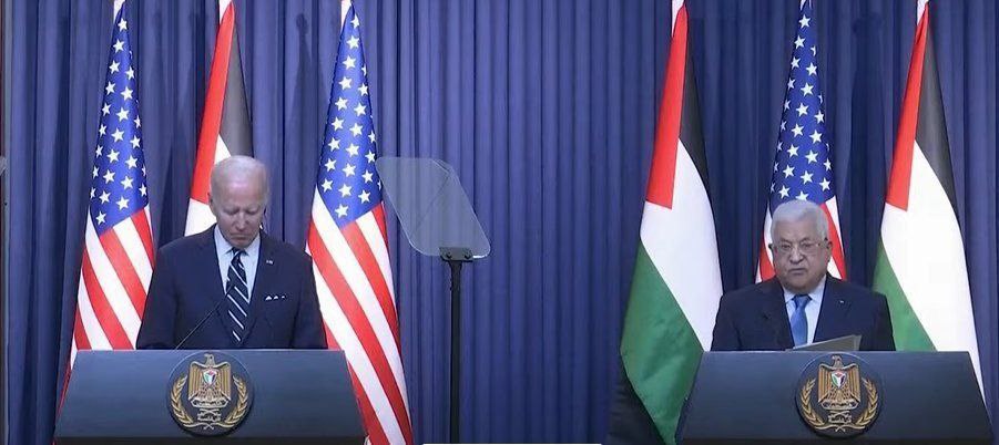 رئیس تشکلات خودگردان فلسطین در دیدار با بایدن: دست صلح سوی اسرائیل دراز میکنم! رئیس تشکلات خودگردان فلسطین در دیدار با بایدن: دست صلح سوی اسرائیل دراز میکنم!