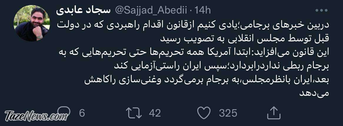 دولت برای احیای برجام، مجلس را دور زد!